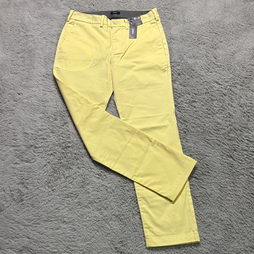 Express Men's Sunny Yellow Chinos